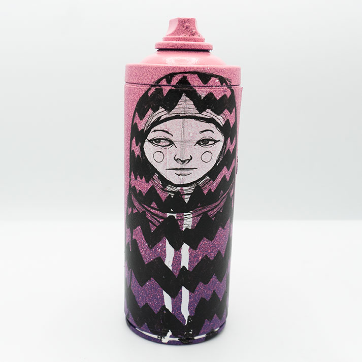 pink paint can art